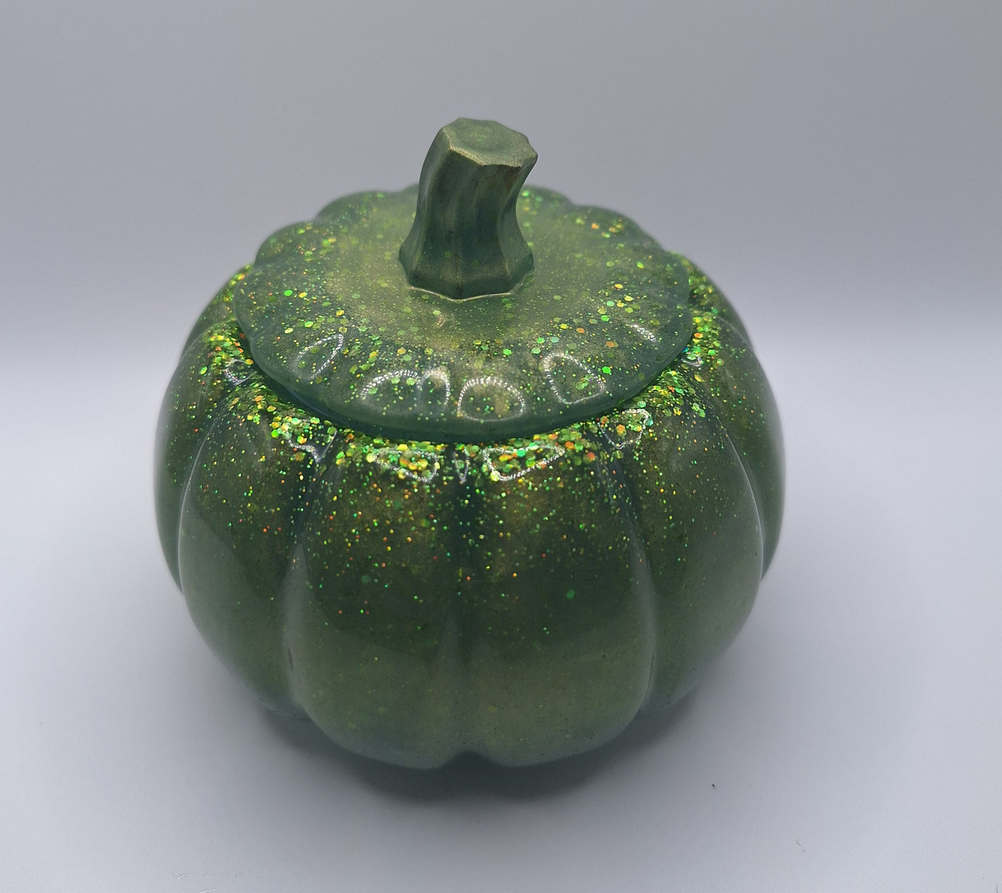 Glitter Resin Pumpkin Jar