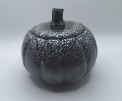 Glitter Resin Pumpkin Jar