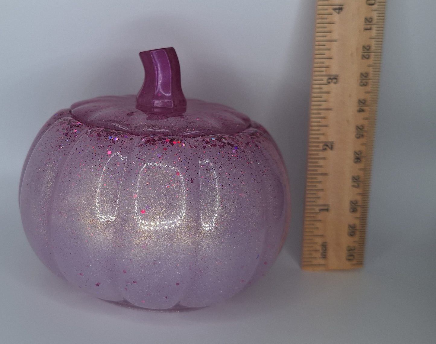 Glitter Resin Pumpkin Jar